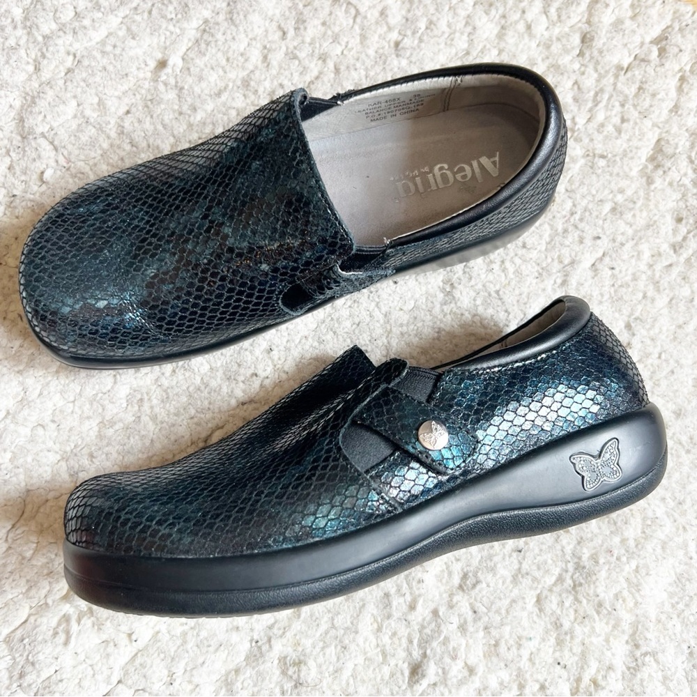 Alegria KAR-468X Blue Clog Nurse Professional Shoes Womens US Size 8/EUR 38